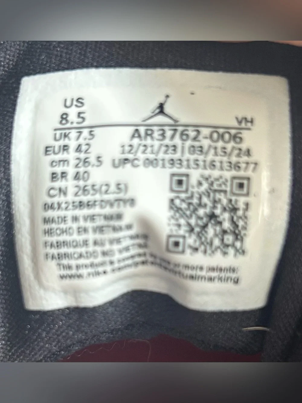 NIKE AIR JORDAN ACCESS BRED - MID 8.5M